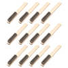 Ensemble de 12 brosses métalliques avec manche en bois,  brosse à gratter en fil d