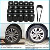 Ensemble de 20Pcs 17mm voiture roue écrou cache-boulons housses plastique pour Vauxhall