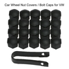 Ensemble de 20pcs Universal 17mm Plastic Car Wheel Nut Covers Bolt Caps