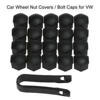 Ensemble de 20pcs Universal 17mm Plastic Car Wheel Nut Covers Bolt Caps