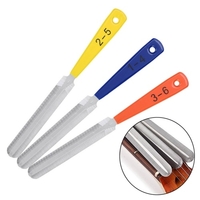 Ensemble de 3 limes à écrou de guitare à Double tranchant selle Fret Couronnement Luthier outil de réparation pour lecteur de musique Portable