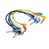 Ensemble de 6pcs guitare colorée des câbles de raccordement en angle pour pédales d