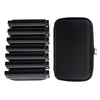 Ensemble de 7 harpes NAOMI Piedmont Blues Harmonica (touches G,  A,  Bb,  C,  D,  E,  F) 10 trous avec étui de transport à fermeture éclair