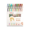 Ensemble de 9 stylos à encre gel couleur stylos à gel de dessin rétractables 0.5mm plomb de stylo pour la journalisation écriture note prise de coloriage école bureau maison papeterie fournitures