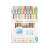 Ensemble de 9 stylos à encre gel couleur stylos à gel de dessin rétractables 0.5mm plomb de stylo pour la journalisation écriture note prise de coloriage école bureau maison papeterie fournitures