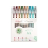 Ensemble de 9 stylos à encre gel couleur stylos à gel de dessin rétractables 0.5mm plomb de stylo pour la journalisation écriture note prise de coloriage école bureau maison papeterie fournitures