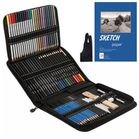 Ensemble de 95 crayons à dessin et croquis professionnels comprenant un croquis au crayon de couleur à l