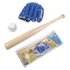 Ensemble de balles de baseball Batte de baseball + gants de baseball + gants de baseball Batte de baseball en bois 24 pouces Bâton de baseball en PVC 10, 5 pouces Kit de base-ball pour les jeunes enfants