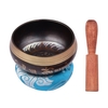 Ensemble de bols chantants tibétains ammoon avec bol sonore en métal fait à la main de 8 cm / 3 pouces et coussin doux et frappeur en bois pour la méditation sonore Chakra guérison Yoga Relaxation