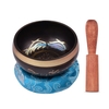 Ensemble de bols chantants tibétains ammoon avec bol sonore en métal fait à la main de 8, 5 cm / 3, 3 pouces et coussin doux (livraison de couleur aléatoire) et frappeur en bois pour la méditation sonore Chakra guérison Yoga Relaxation