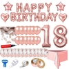 Ensemble de décoration de fête de ballon 40 pièces,  y compris nappe ballons colorés pompe rubans colle