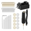 Ensemble de forets mini perceuse électrique en résine avec 10 forets forets pour bijoux bricolage produits en aluminium porte-clés en bois faisant des moules de moulage en résine noir
