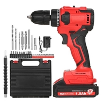 Ensemble de foreuses au lithium 21V 1580W sans brosse à moteur de forage électrique lourd avec accessoires de forage 28pcs