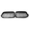 Ensemble de grilles à lamelles simples de rein de radiateur noir paire de remplacement de performance M pour BMW X2 F39 authentique 2455246/7