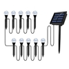 Ensemble de guirlandes de lampes de pelouse à bulles solaires décoration de paysage extérieur IP65 LED étanches lumières de piquet à énergie solaire pour allée/cour/jardin