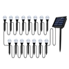 Ensemble de guirlandes de lampes de pelouse à bulles solaires décoration de paysage extérieur IP65 LED étanches lumières de piquet à énergie solaire pour allée/cour/jardin