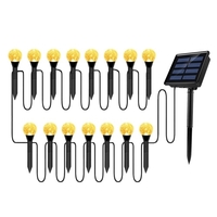 Ensemble de guirlandes de lampes de pelouse à bulles solaires décoration de paysage extérieur IP65 LED étanches lumières de piquet à énergie solaire pour allée/cour/jardin