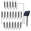Ensemble de guirlandes de lampes de pelouse à bulles solaires décoration de paysage extérieur IP65 LED étanches lumières de piquet à énergie solaire pour allée/cour/jardin
