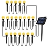 Ensemble de guirlandes de lampes de pelouse à bulles solaires décoration de paysage extérieur IP65 LED étanches lumières de piquet à énergie solaire pour allée/cour/jardin