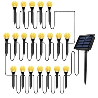 Ensemble de guirlandes de lampes de pelouse à bulles solaires décoration de paysage extérieur IP65 LED étanches lumières de piquet à énergie solaire pour allée/cour/jardin