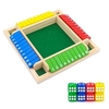 Ensemble de jeu de société à 10 chiffres à quatre faces en bois