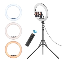 Ensemble de lampe de photographie annulaire à LED de 18 pouces