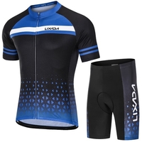 Ensemble de maillots de cyclisme pour hommes Lixada Ensemble de vêtements de cyclisme à manches courtes et shorts rembourrés à séchage rapide