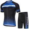 Ensemble de maillots de cyclisme pour hommes Lixada Ensemble de vêtements de cyclisme à manches courtes et shorts rembourrés à séchage rapide