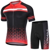 Ensemble de maillots de cyclisme pour hommes Lixada Ensemble de vêtements de cyclisme à manches courtes et shorts rembourrés à séchage rapide