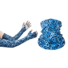 Ensemble de manches de bras de couverture de visage femmes hommes Protection solaire respirante pour le Camping cyclisme course alpinisme pêche