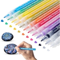 Ensemble de marqueurs de peinture acrylique 12 couleurs