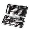Ensemble de pédicure manucure en acier inoxydable 16pcs avec sac