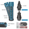 Ensemble de pilotes de stylo de meulage 2 en 1 sans fil Type-C rechargeable multi-usage électrique Mini outil électrique multifonction 2 pièces pilotes Bits 7 pièces Kit de bits de meulage avec lumière LED pour réparer un appareil électronique