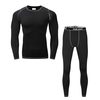 Ensemble de sous-vêtements de compression doublés de molleton thermique pour hommes