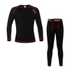 Ensemble de sous-vêtements de compression doublés de molleton thermique pour hommes