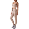 Ensemble de soutien-gorge et de leggings de sport pour femmes,  pantalons de yoga de cyclisme imprimés,  collants taille haute pour les rues de la maison de gymnastique 2 pièces