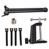 Ensemble de support de Microphone Muslady bras de flèche à ciseaux à Suspension de micro robuste avec bande adhésive à pince pour chanter en direct
