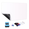 Ensemble de tableau blanc magnétique souple réglable 1 tableau + 1 effaceur à sec + 3 stylos marqueurs + 2 clous tableau blanc réversible pour l