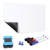 Ensemble de tableau blanc magnétique souple réglable 1 tableau + 1 effaceur à sec + 3 stylos marqueurs + 2 clous tableau blanc réversible pour l