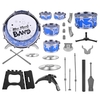 Ensemble de tambours pour enfants de 6-Piece Kit de tambours de jazz Ensemble de tambours avec pliage pour enfants débutants juniors