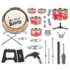 Ensemble de tambours pour enfants de 6-Piece Kit de tambours de jazz Ensemble de tambours avec pliage pour enfants débutants juniors