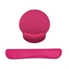 Ensemble de tapis de souris pour clavier en mousse à mémoire de forme,  tapis de souris pour clavier avec tissu Lycra,  base en caoutchouc antidérapante rose