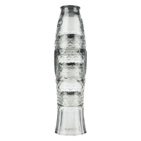 Ensemble de verres Tooarts Stack Glasses Coupe en forme de poisson Verre à cocktail Décoration de bureau Mobilier de mariage Cadeau de pendaison de crémaillère Trois couleurs