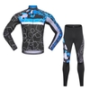 Ensemble de vêtements de cyclisme en molleton thermique pour hommes