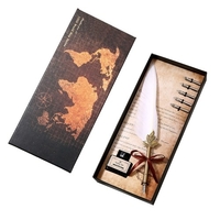 Ensemble plume et encre Plume Plume Dip Pen avec plumes de remplacement Calligraphie Écriture Vintage Signature Pen Cadeau d
