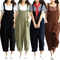 Ensembles de survêtements en vrac de femmes réelles Poches sans manches pleines Pattes larges Chaussures de bain décontractées Playsuits Rompers