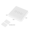 eWeLink 3CH T433 86 Type Écran tactile mural de luxe Sticky 433MHz Télécommande sans fil RF Modules d