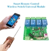 eWeLink 433Mhz Télécommande intelligente Commutateur sans fil Module universel 4ch CC Commutateur Wifi 5V avec Shell Minuterie Téléphone APP Télécommande compatible avec Amazon Alexa