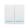 eWeLink Interrupteur mural à bouton-poussoir Télécommande Télécommande 2 Type 86 Interrupteur MARCHE / ARRÊT 433 MHz Transmetteur de télécommande sans fil avec autocollants Position libre Flexible pour la maison