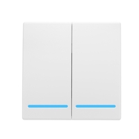 eWeLink Interrupteur mural à bouton-poussoir Télécommande Télécommande 2 Type 86 Interrupteur MARCHE / ARRÊT 433 MHz Transmetteur de télécommande sans fil avec autocollants Position libre Flexible pour la maison